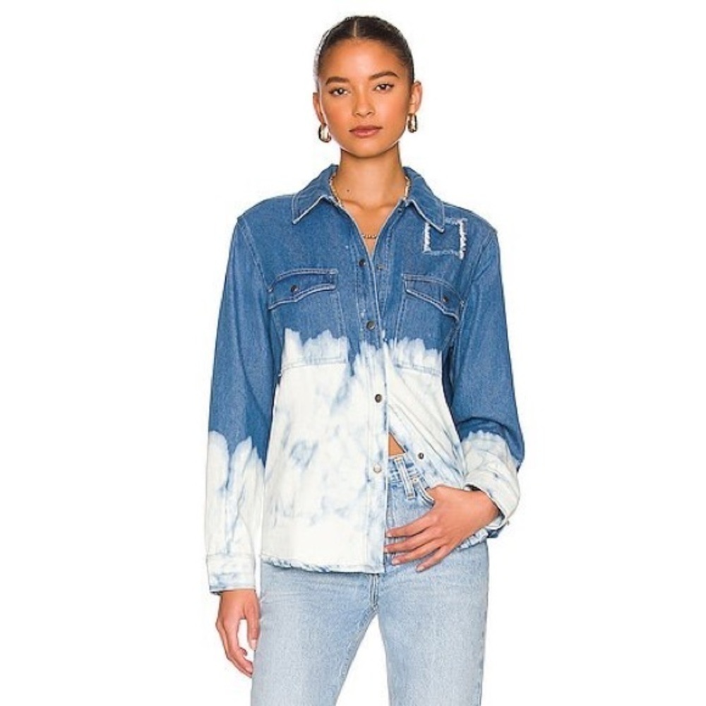 RAILS REVOLVE Turner button up denim bleached  shacket